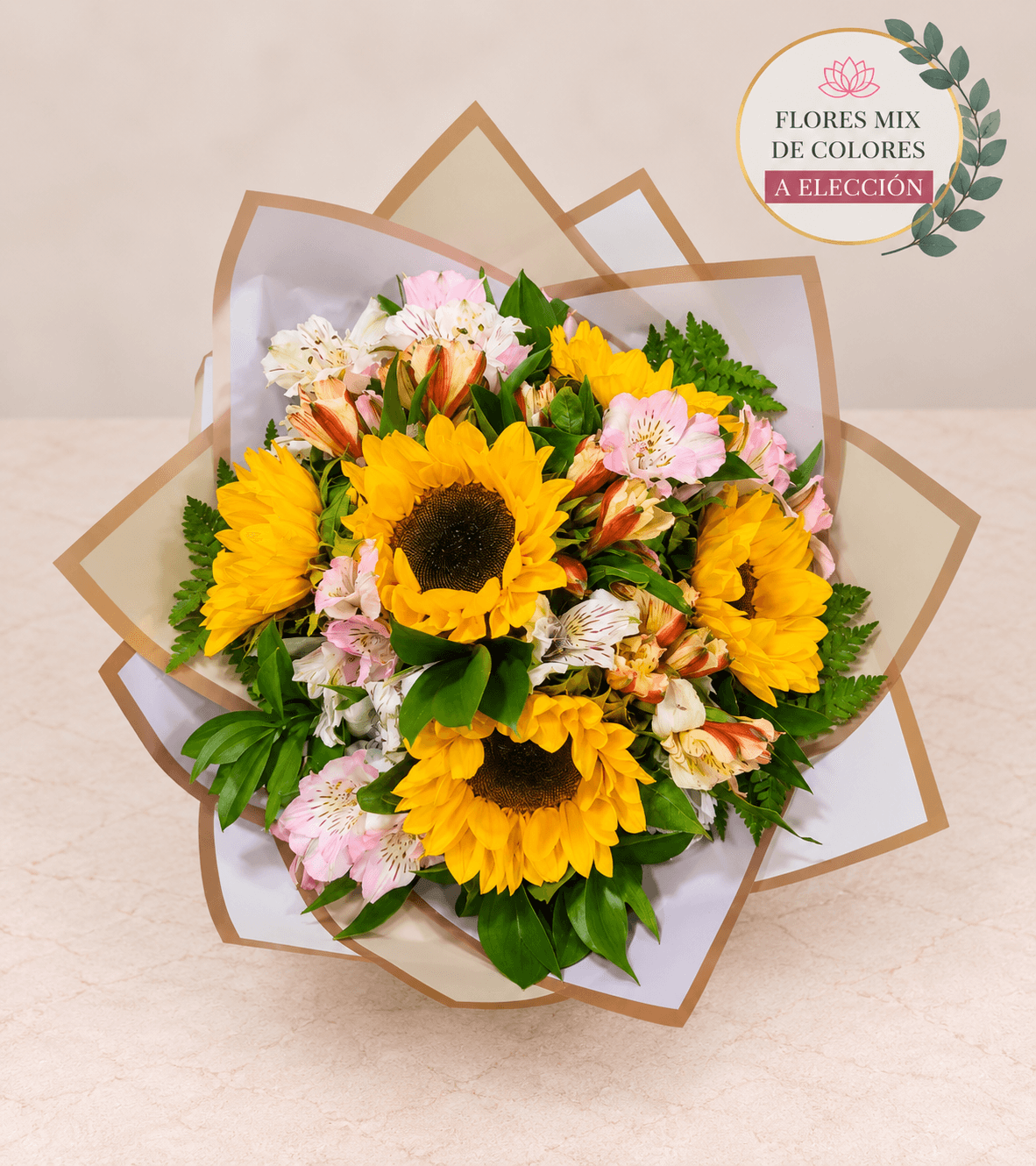 Ramo de girasoles y alstroemerias-1