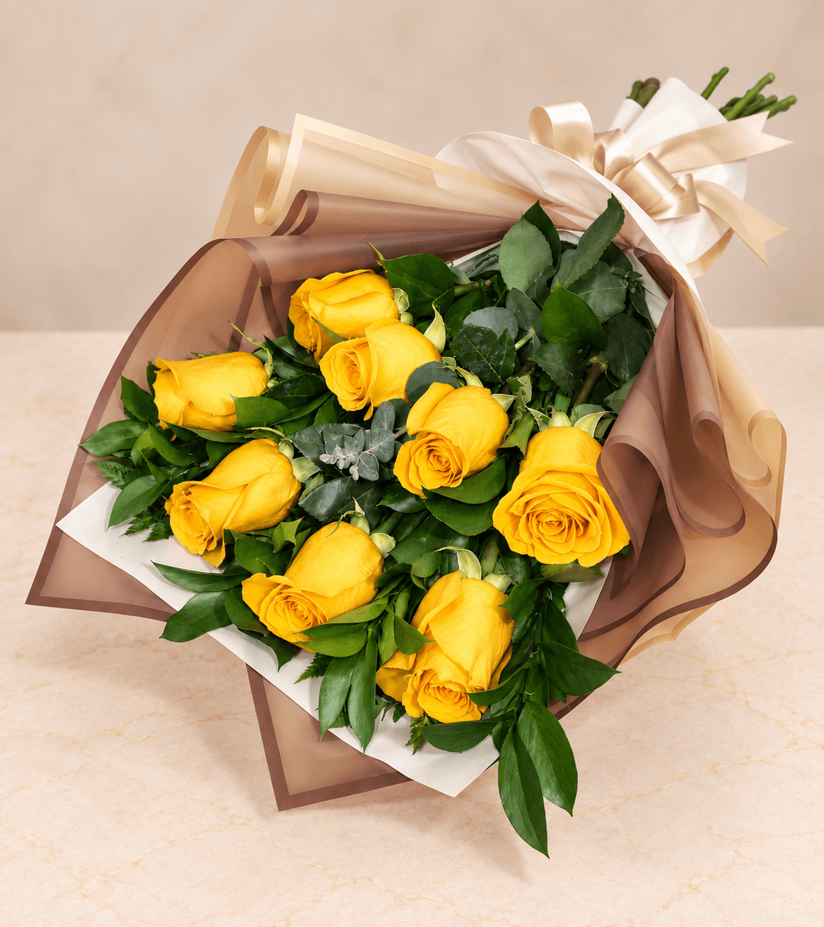 Ramo de 8 rosas Amarillas