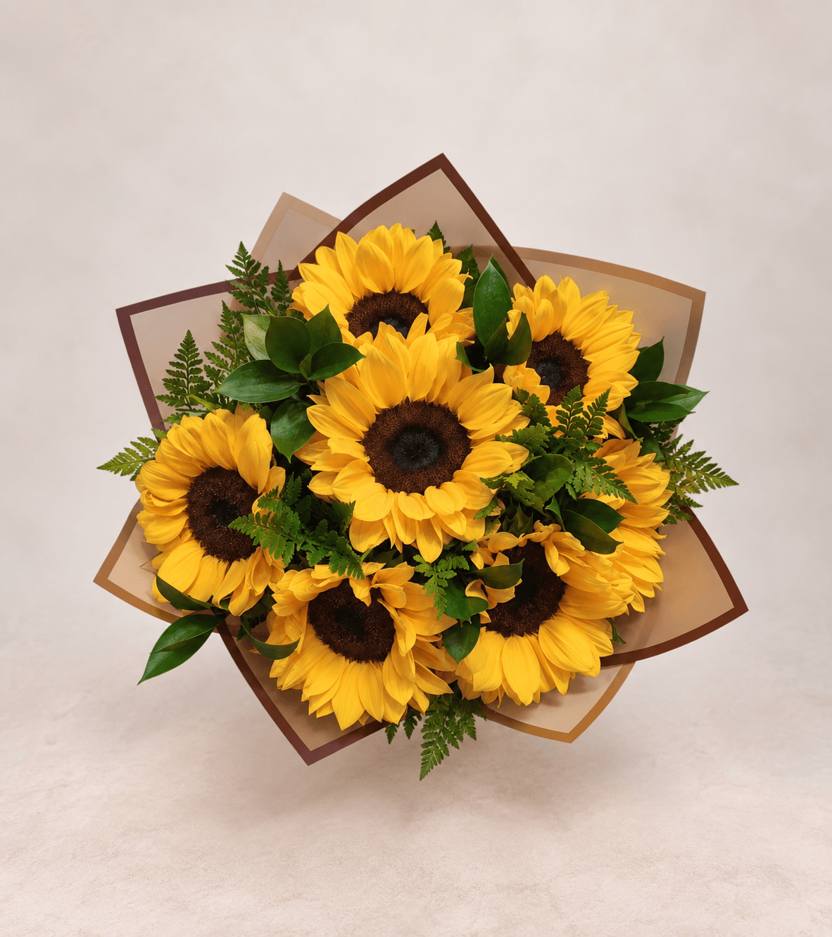 Ramo de girasoles redondo-2